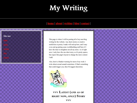 writing screenshot
