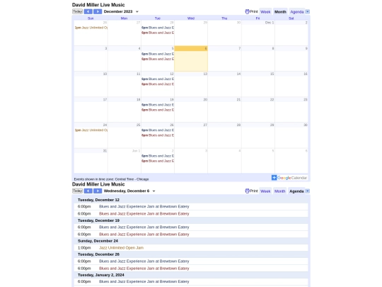 Calendar screenshot