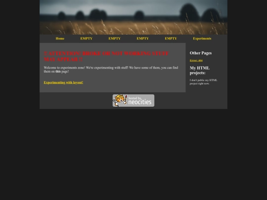 experiments/experiments screenshot