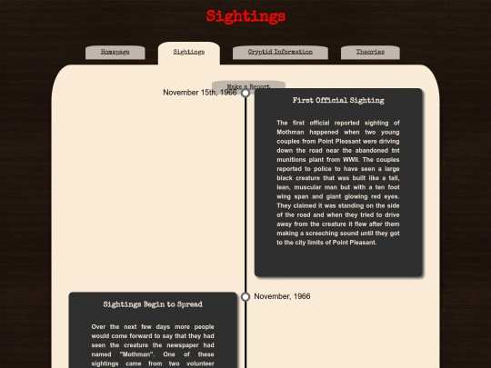 sightings screenshot