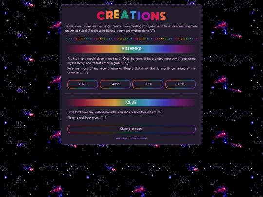 tinyspace/creations screenshot