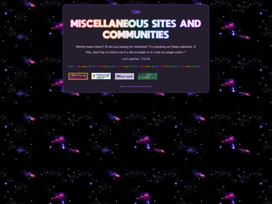 tinyspace/neighbors/miscsites screenshot