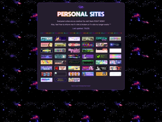 tinyspace/neighbors/personalsites screenshot