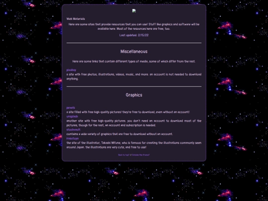 tinyspace/resources/links/materials screenshot