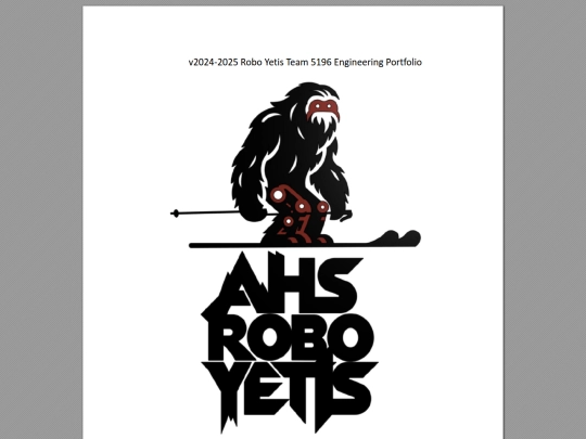 Copy of AHS Robo Yetis Engineering Notebook (FTC Robotics) 2024-2025 screenshot