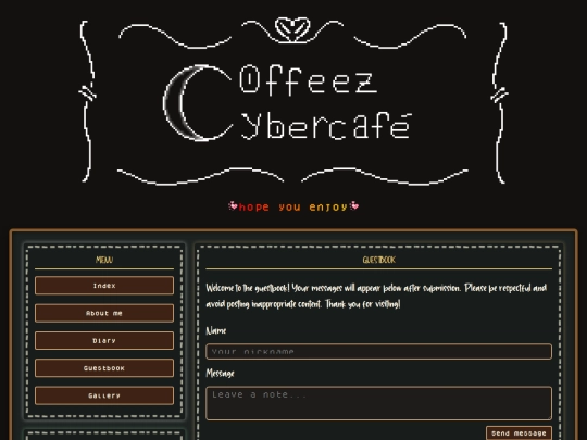 guestbook screenshot