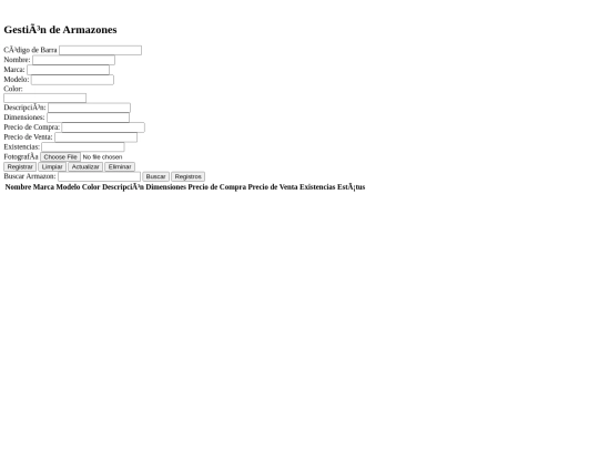 modules/moduloSoluciones/view_Armazones screenshot