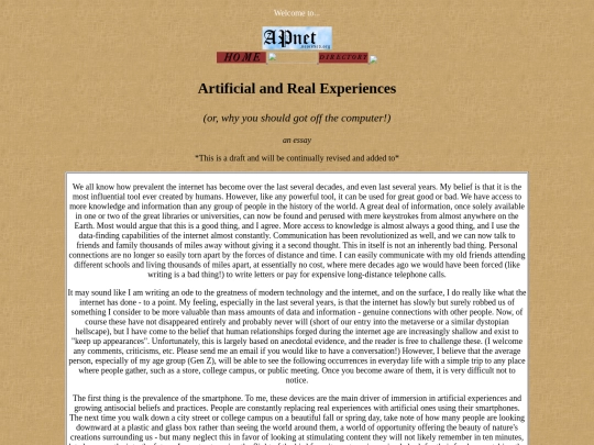 Writing/artificialreal screenshot