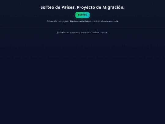 PMA/sorteomigracion screenshot