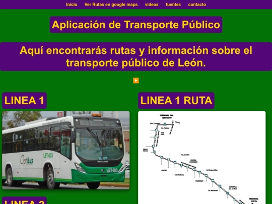 Aplicación de trasporte screenshot