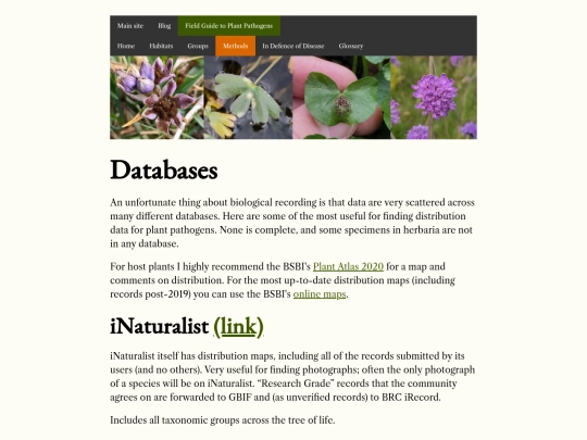 methods/databases screenshot
