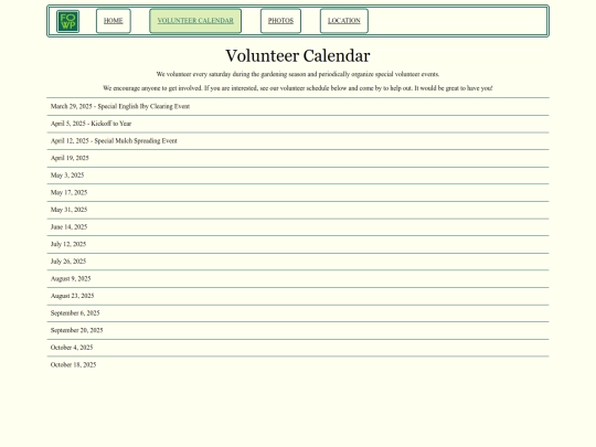 volunteer_calendar screenshot