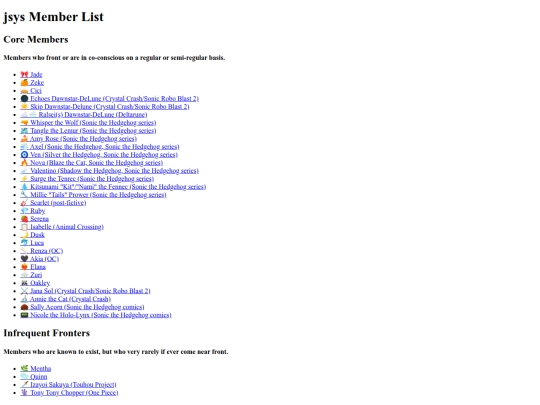 sys/list screenshot