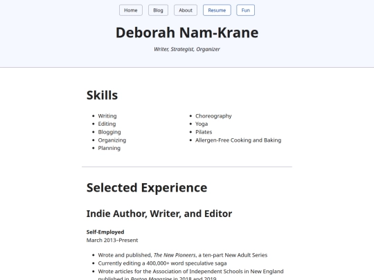 resume screenshot