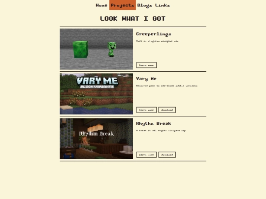 projects screenshot