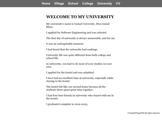 2025.02.3/My Story Website/University screenshot