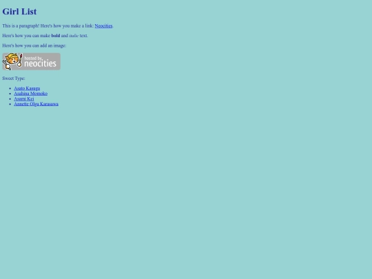 gfk/wiki/girllist screenshot