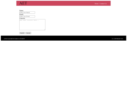 contact us screenshot