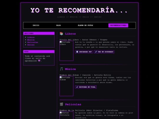 recomendaciones screenshot