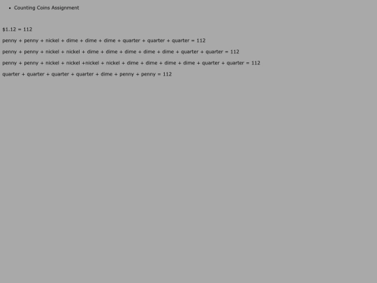 countingcoins_assignment screenshot