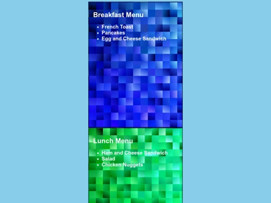 fakerestaurantmenu screenshot