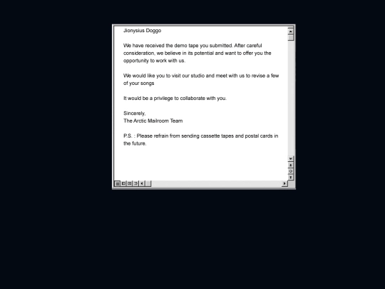 a message screenshot
