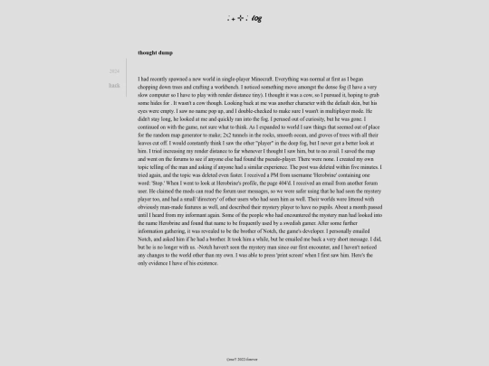log screenshot