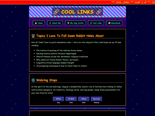 links screenshot