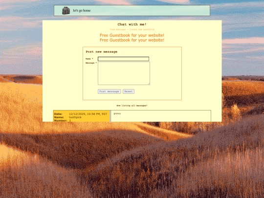 guestbook screenshot