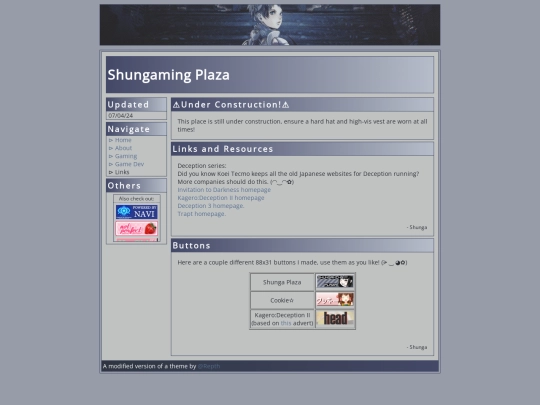 links screenshot