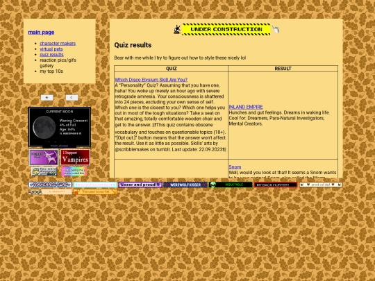 quizzes screenshot