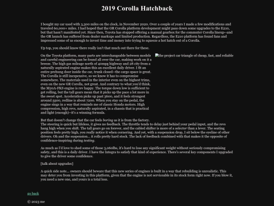 cars/corolla screenshot