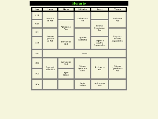 horario/Inicio screenshot