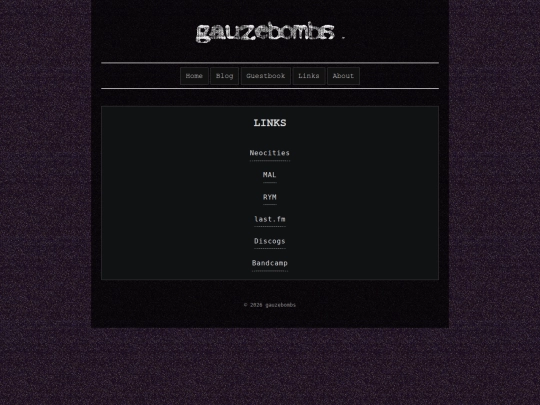 links screenshot