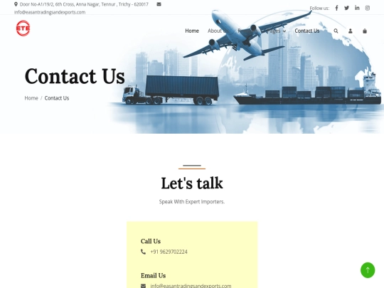 Easan/Easan Trading And Experts/contact screenshot