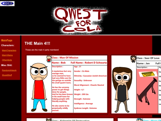 qwestforcola/MainCharacters screenshot