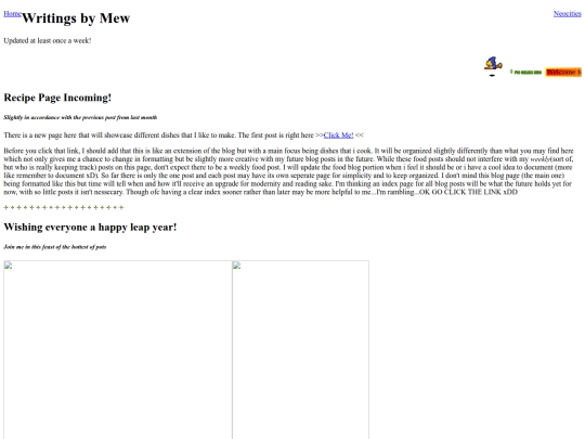 mew/blog screenshot