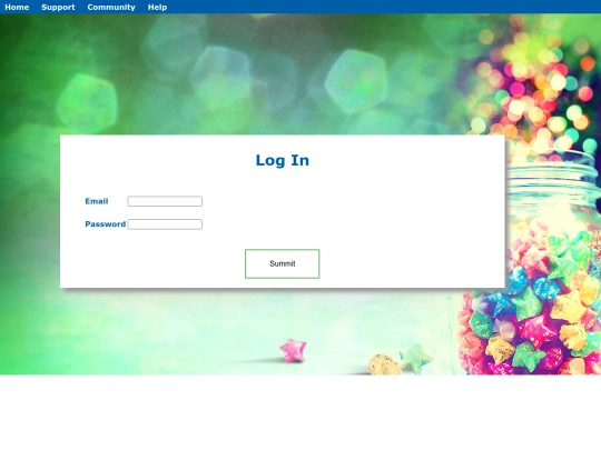 login screenshot
