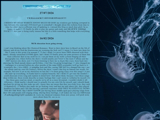 Navigation/Blog screenshot