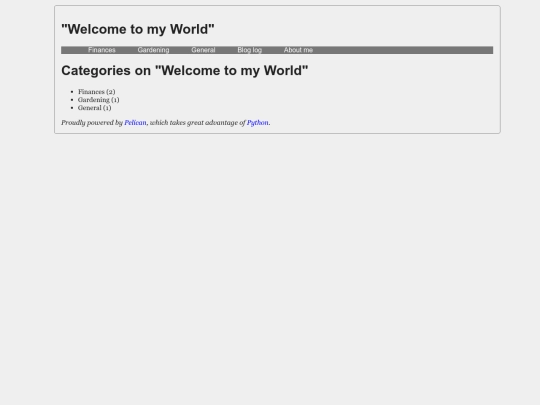categories screenshot