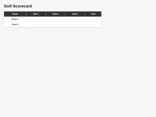 Scorecards/golf screenshot