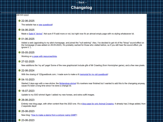 changelog screenshot
