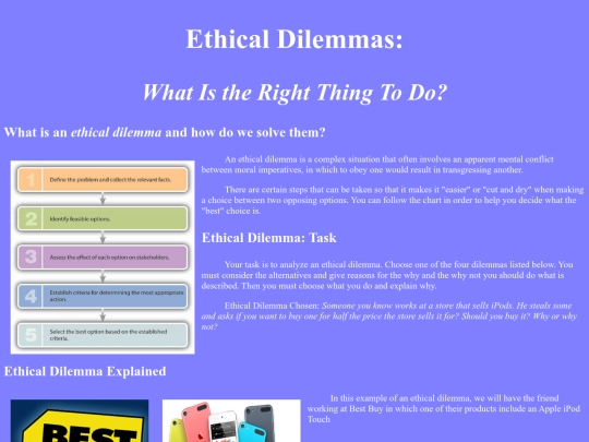 EthicalDilemmas screenshot