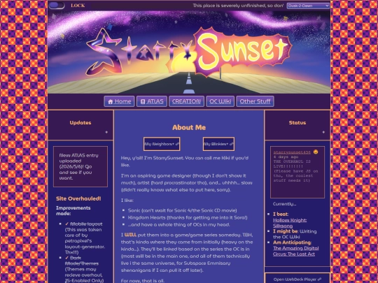 about/me screenshot