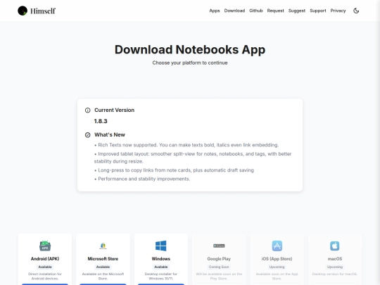 notebooks/downloadnotebooks screenshot