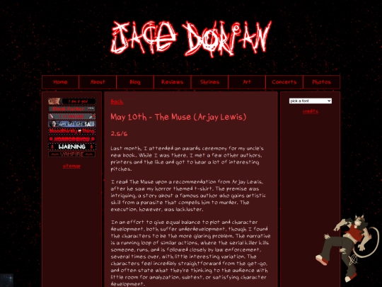 reviews/books/muse screenshot