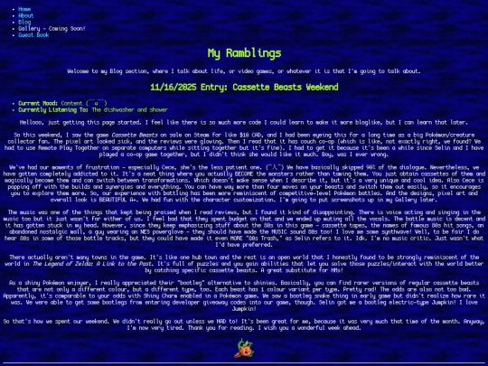blog screenshot