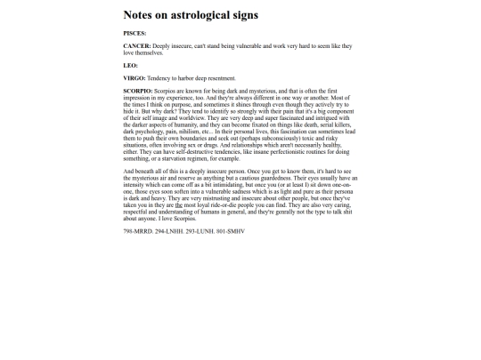 astrologynotes screenshot
