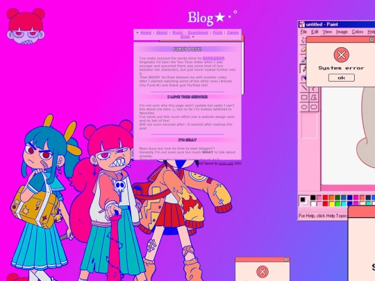 Blog screenshot