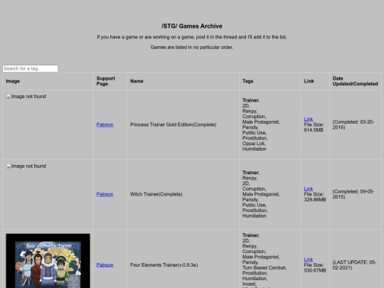 index screenshot